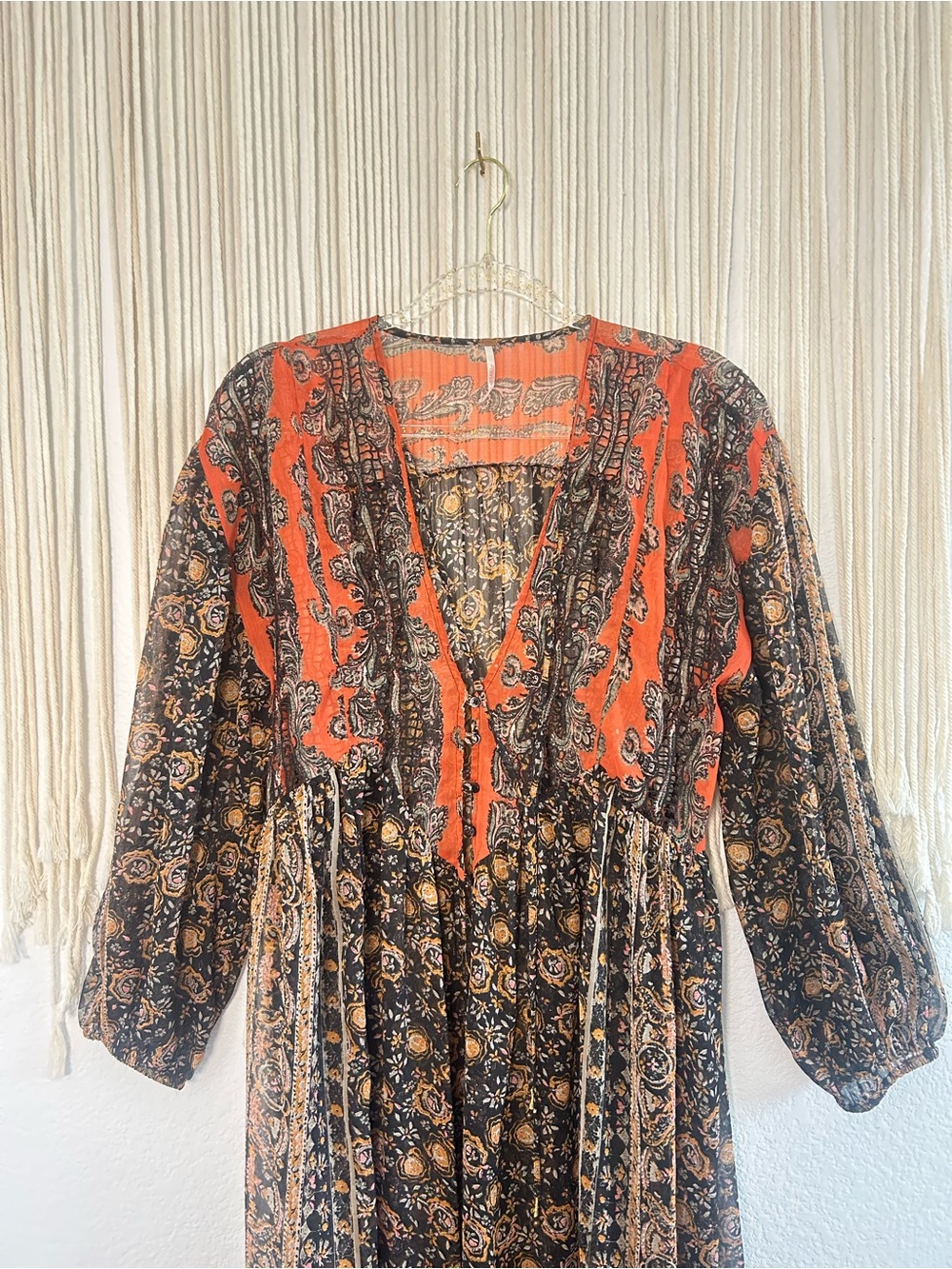 Free People Free Flowing
Printed Maxi SemiSheer Top Tunic Boho Dress - Picture 6 of 9